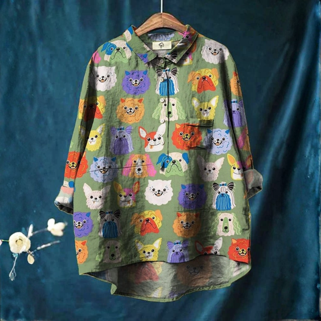 Puck™ - Chemise artistique à motif de chien