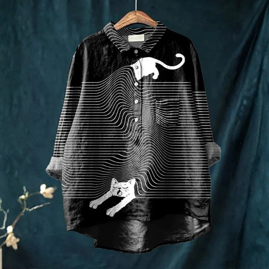 Coco™ - Chemise artistique chat