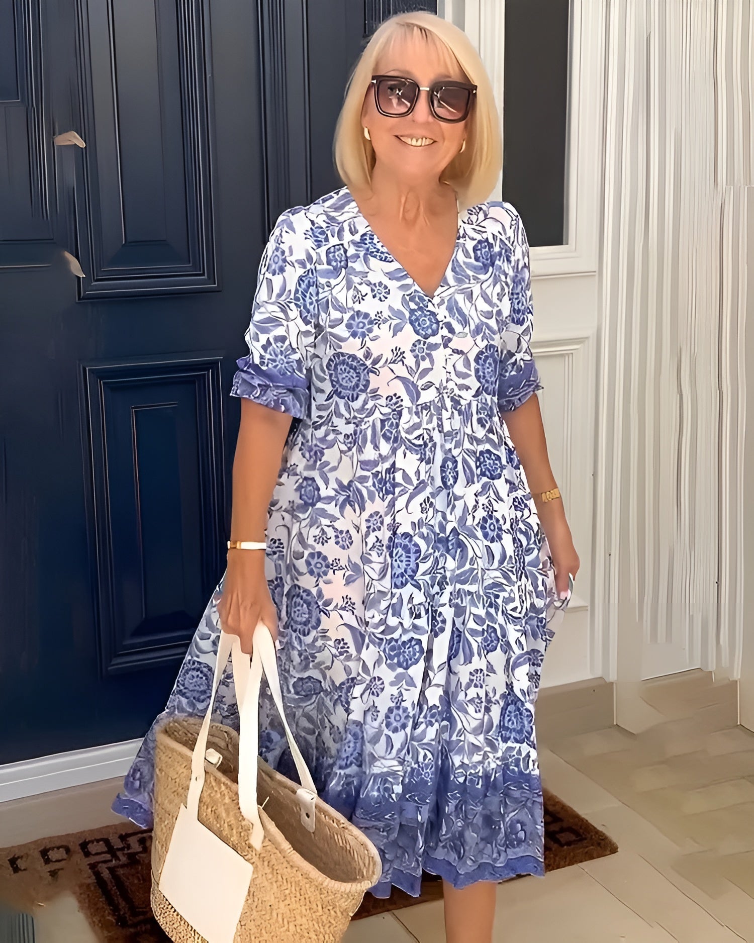 Evelyne | Robe Élégante à Fleurs